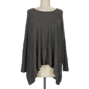 Eileen Fisher Crewneck Sweater Gray Oversized Boxy Fit Size Medium